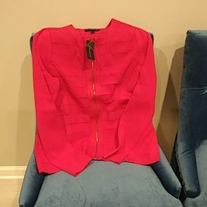 NWT Lane Bryant stretchy ponte knit zip up sweater